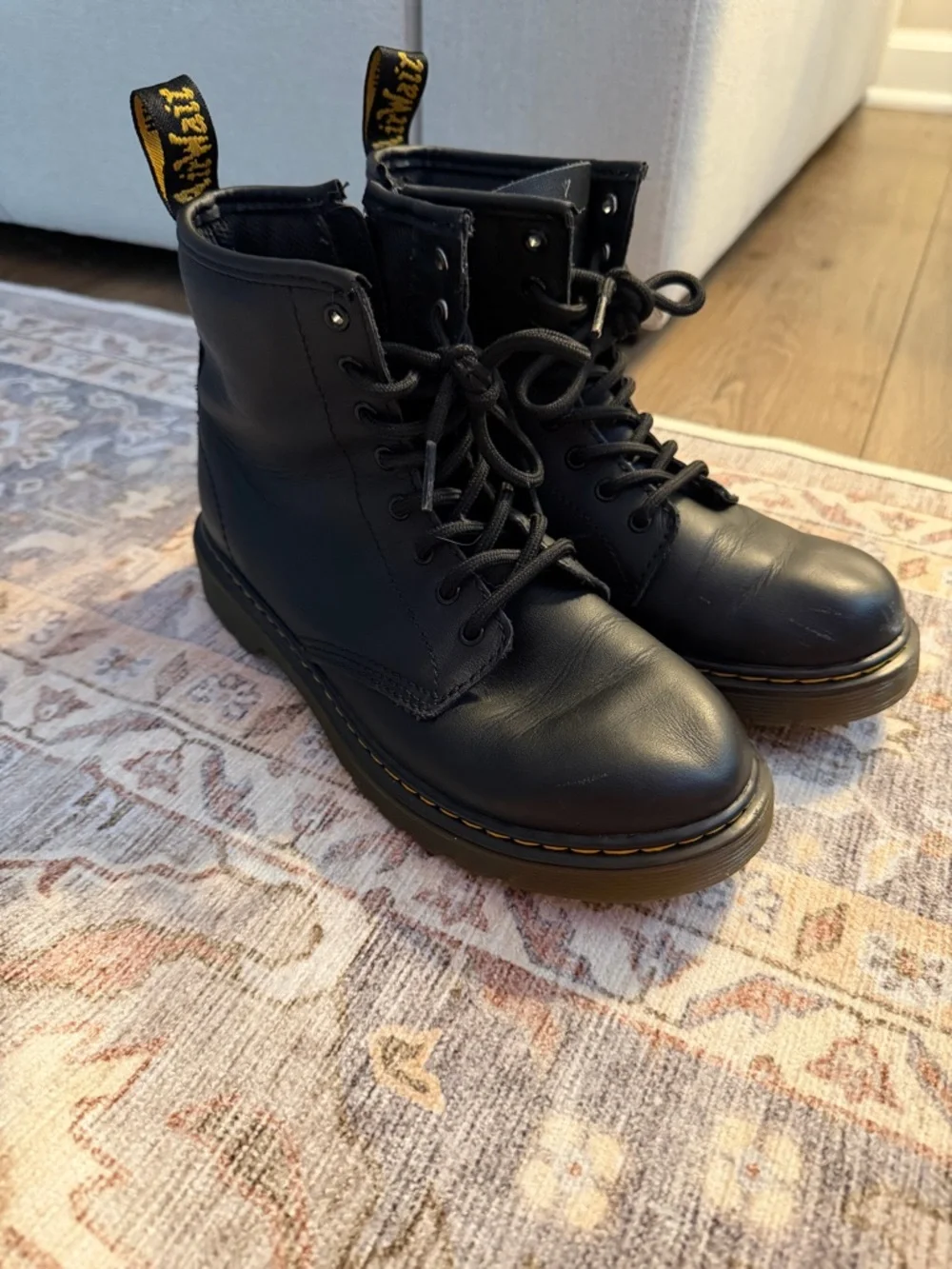 Dr Martens Juniors Black Boots Size 4M